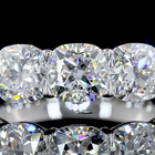 5ctw Cushion Prong Diamond Half Eternity Band