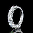 5ctw Cushion Prong Diamond Half Eternity Band