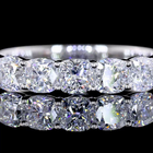 1ctw Prong Cushion Seven Stone Band