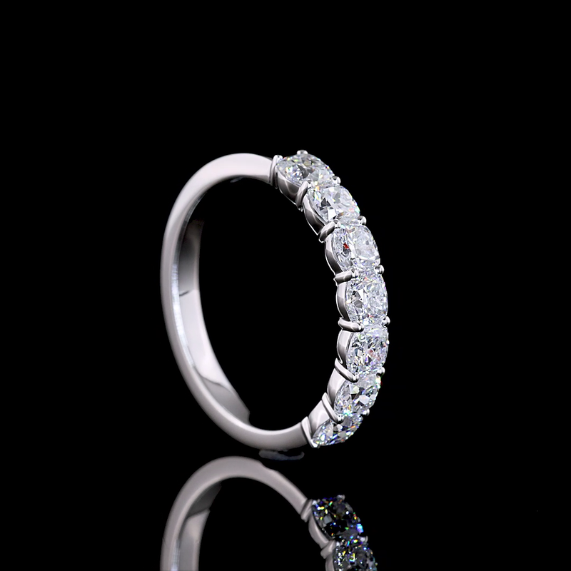 1ctw Prong Cushion Seven Stone Band