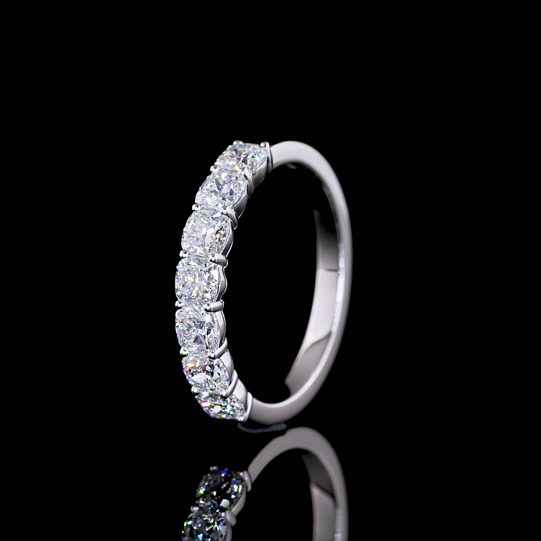 1ctw Prong Cushion Seven Stone Band