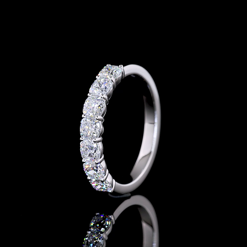1ctw Prong Cushion Seven Stone Band