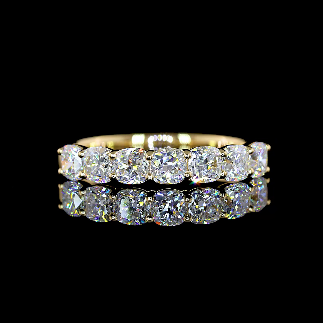 1ctw Prong Cushion Seven Stone Band