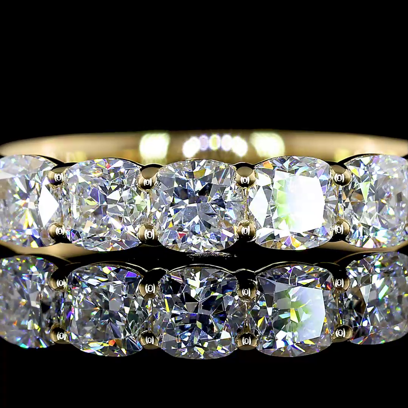 1ctw Prong Cushion Seven Stone Band
