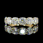 3-3/4ctw Prong Cushion Seven Stone Band