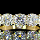 3-3/4ctw Prong Cushion Seven Stone Band
