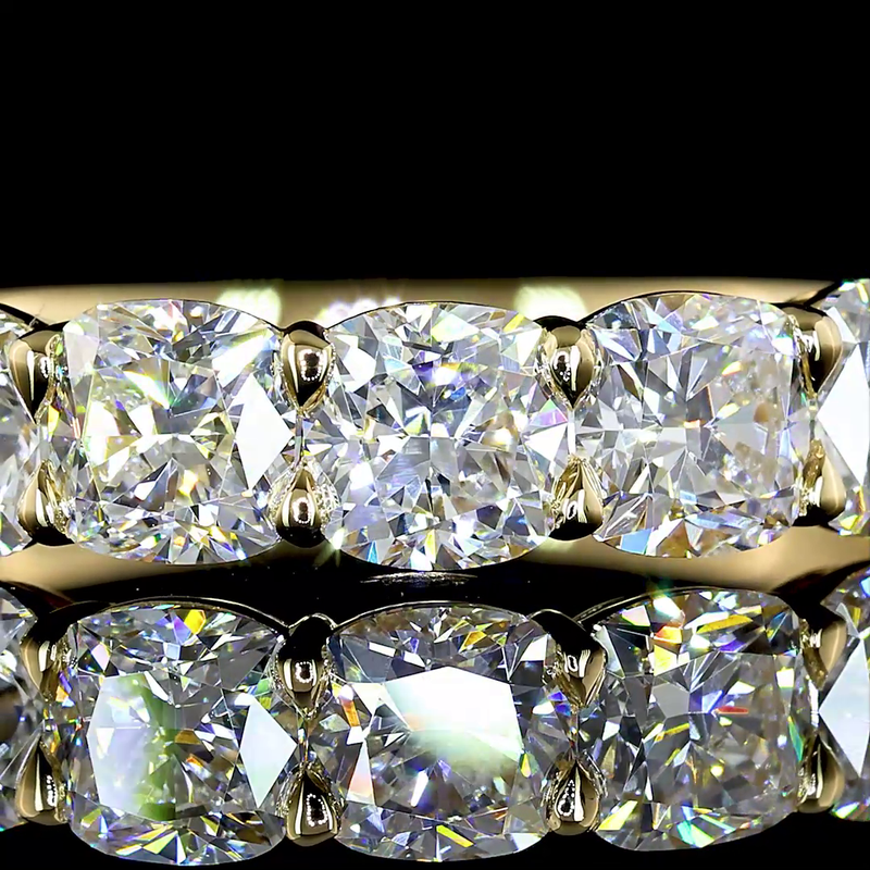 2ctw Prong Cushion Seven Stone Band