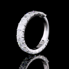3ctw Radiant Prong Diamond 3/4 Eternity Band