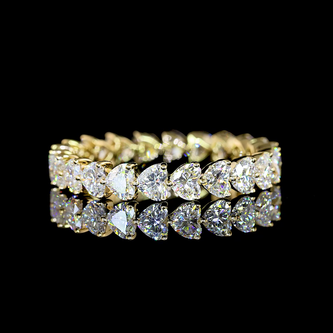 2-1/4ctw Prong East West Heart Eternity Band