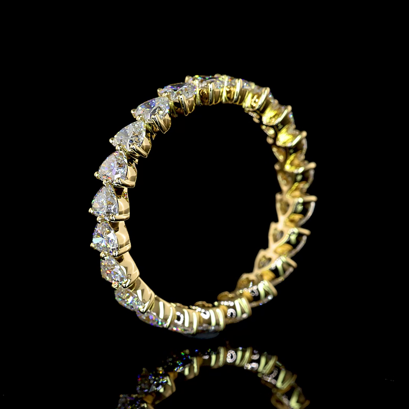 2-1/4ctw Prong East West Heart Eternity Band