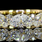 3-1/4ctw Prong Inclined Pear Half Eternity Band
