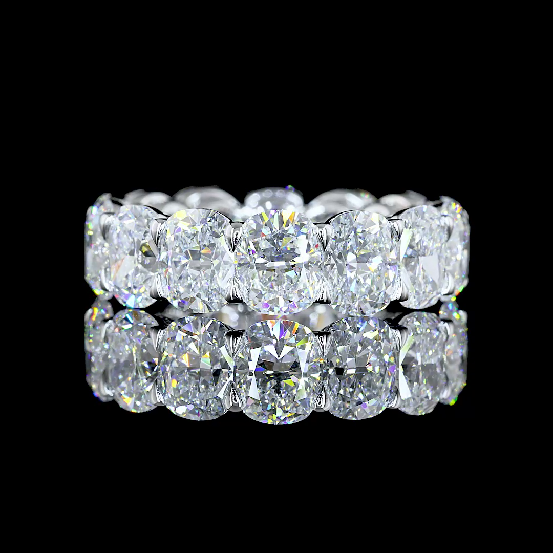 10ctw Cushion Prong Diamond Eternity Band
