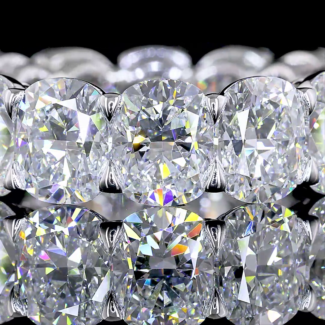 10ctw Cushion Prong Diamond Eternity Band