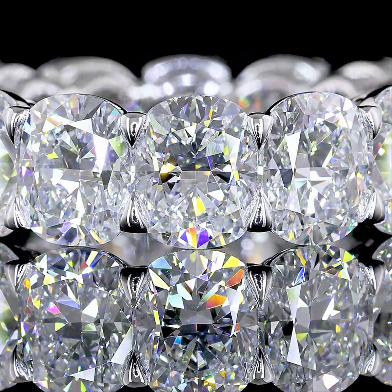 10ctw Cushion Prong Diamond Eternity Band