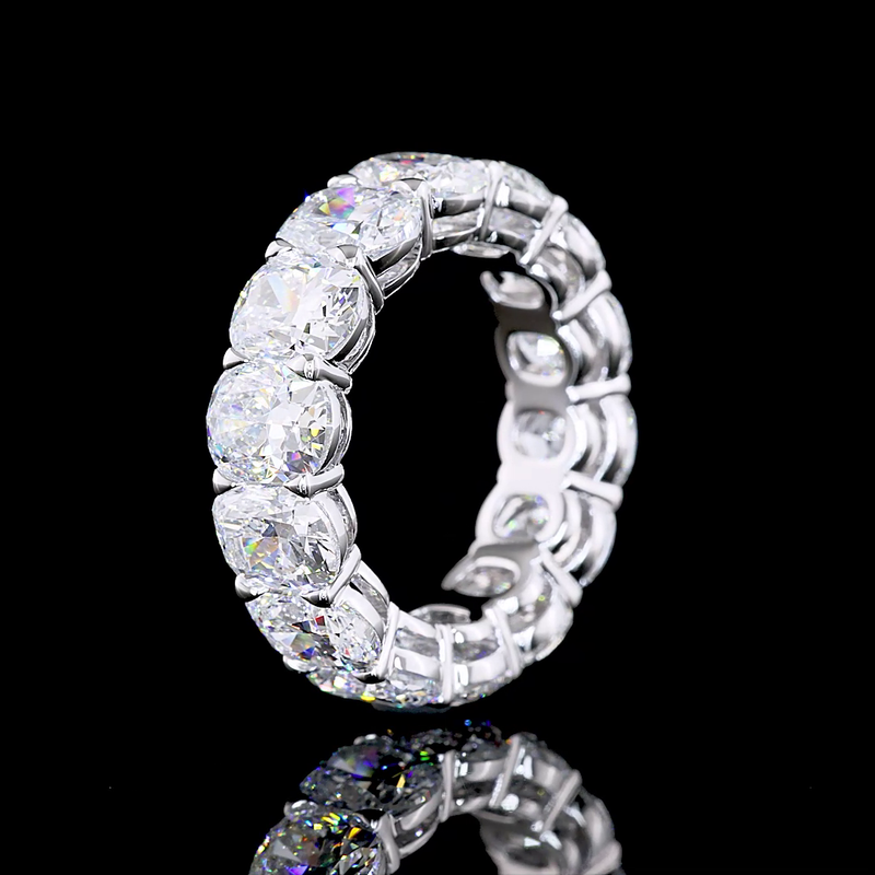 10ctw Cushion Prong Diamond Eternity Band