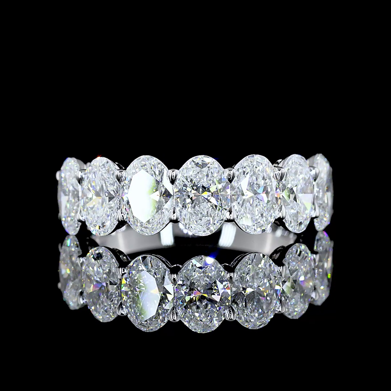 3ctw Prong Oval Seven Stone Band