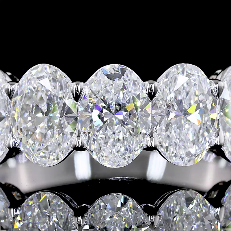 3ctw Prong Oval Seven Stone Band