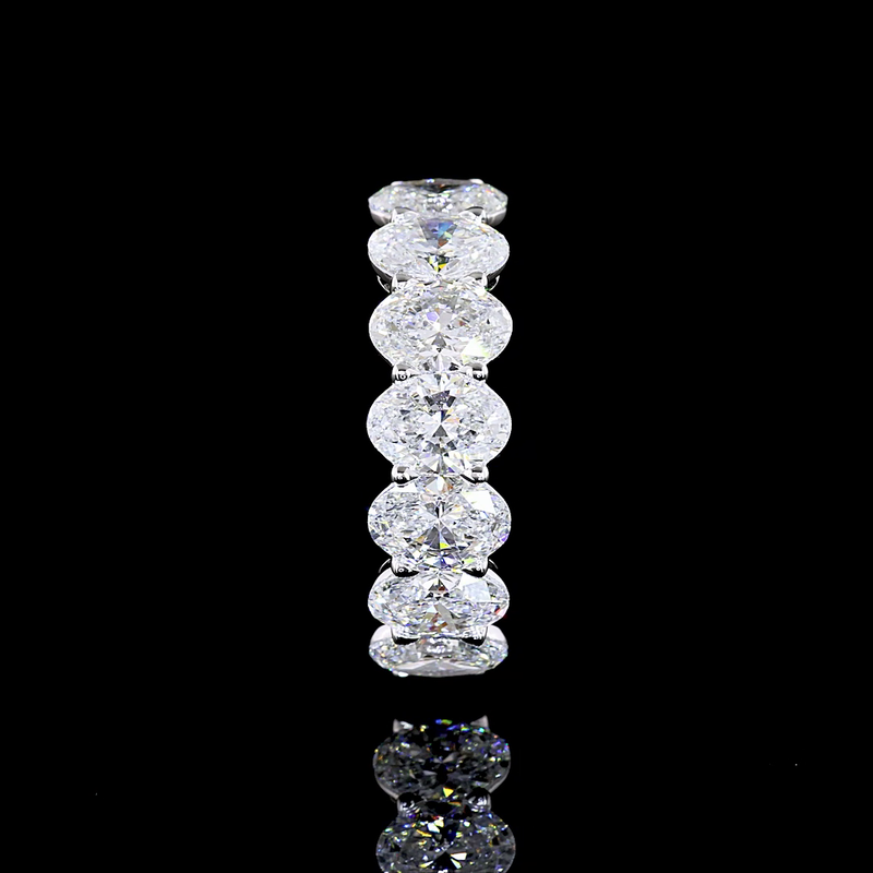 3ctw Prong Oval Seven Stone Band