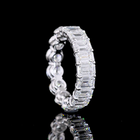 7ctw Emerald & Round Prong Diamond Eternity Band