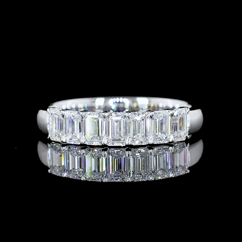 1ctw Prong Emerald Seven Stone Band