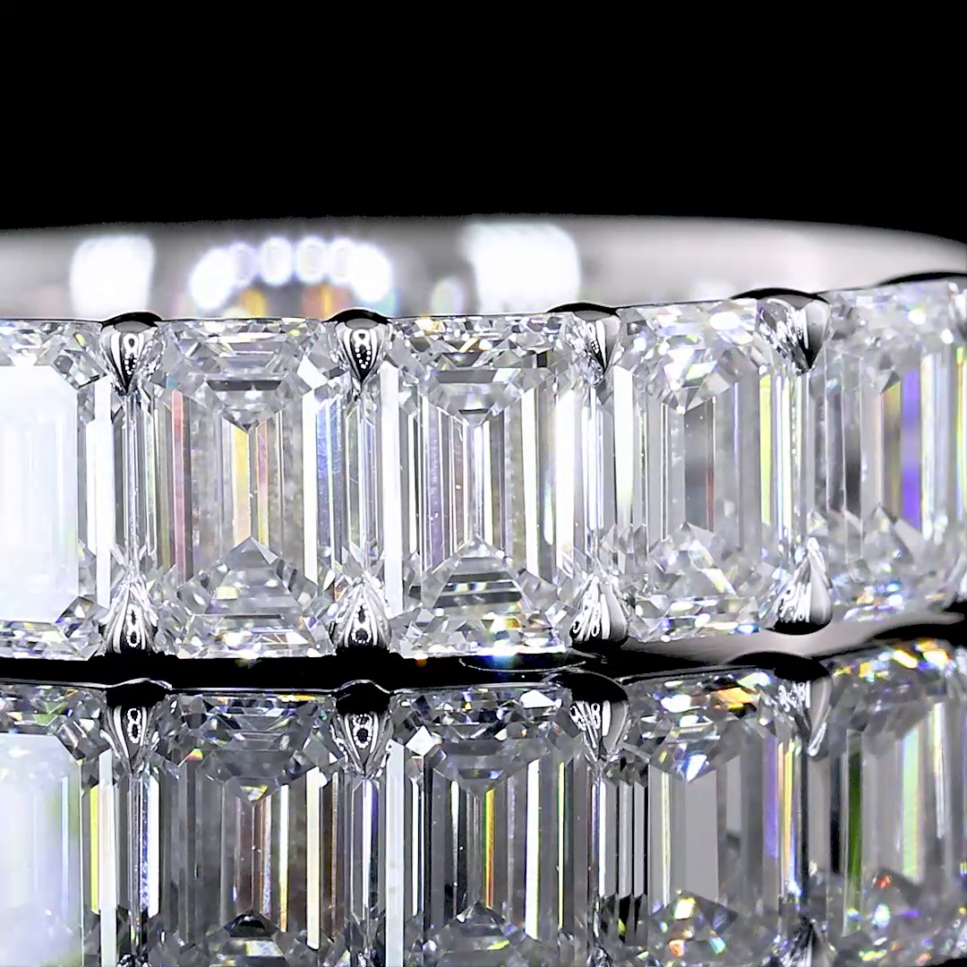 1ctw Prong Emerald Seven Stone Band