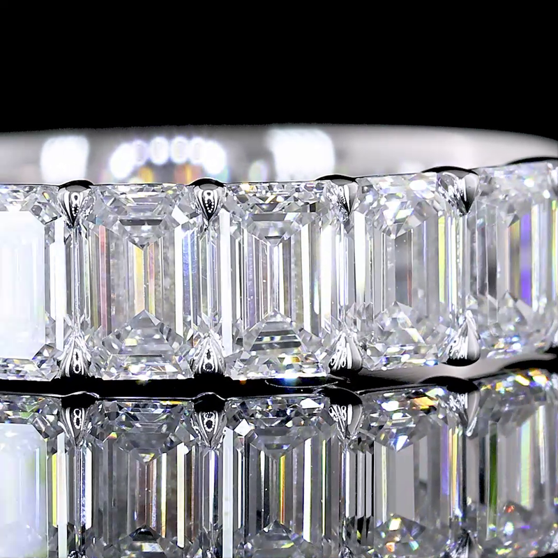 1ctw Prong Emerald Seven Stone Band