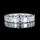4ctw Asscher Prong Diamond Eternity Band