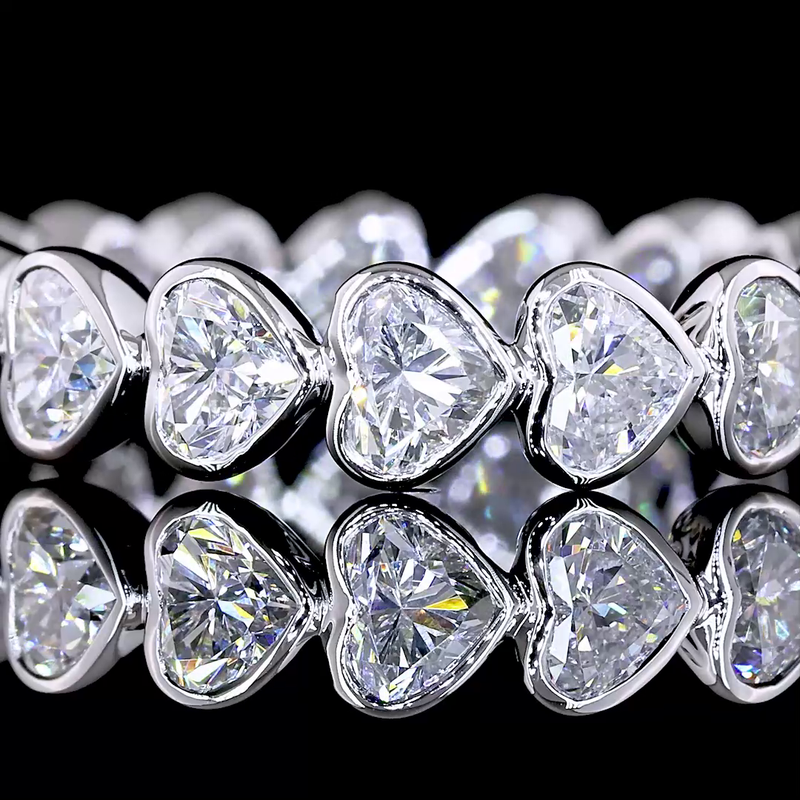 2-1/4ctw Bezel East West Heart Eternity Band
