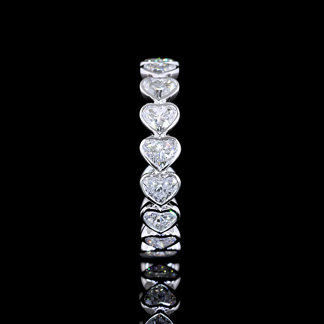 2-1/4ctw Bezel East West Heart Eternity Band