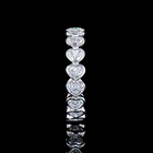 2-1/4ctw Bezel East West Heart Eternity Band