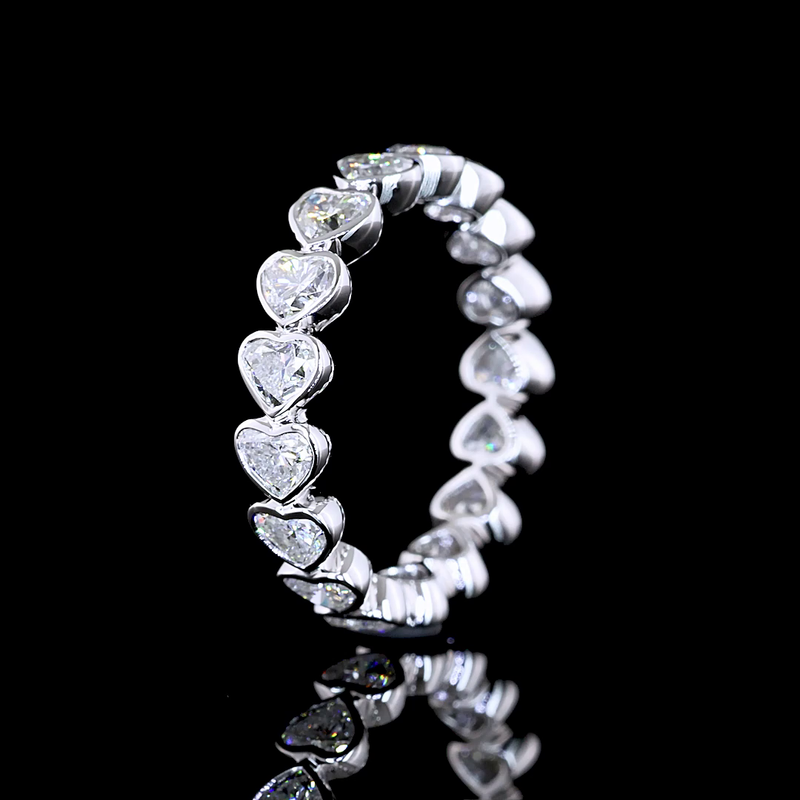 2-1/4ctw Bezel East West Heart Eternity Band
