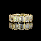 5ctw Emerald Bezel Diamond Eternity Band