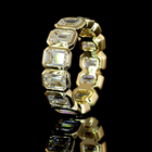 5ctw Emerald Bezel Diamond Eternity Band