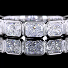 2-1/4ctw Radiant East West Bezel Diamond 3/4 Eternity Band