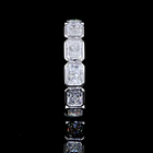 2-1/4ctw Radiant East West Bezel Diamond 3/4 Eternity Band