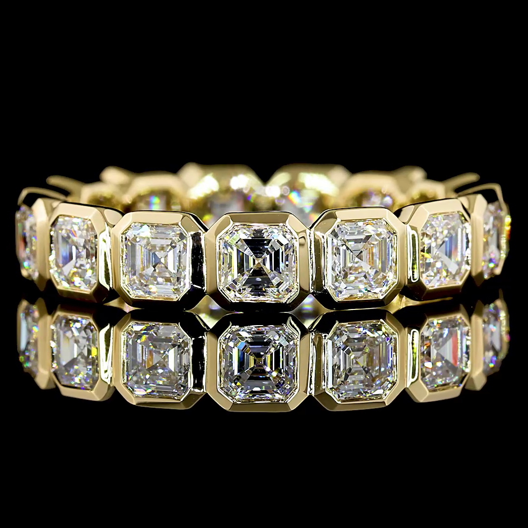 2-1/4ctw Bezel Asscher Eternity Band
