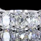 5ctw Antique Cushion Prong Diamond 3/4 Eternity Band