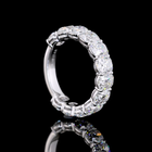 5ctw Antique Cushion Prong Diamond 3/4 Eternity Band