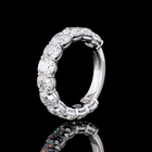 5ctw Antique Cushion Prong Diamond 3/4 Eternity Band