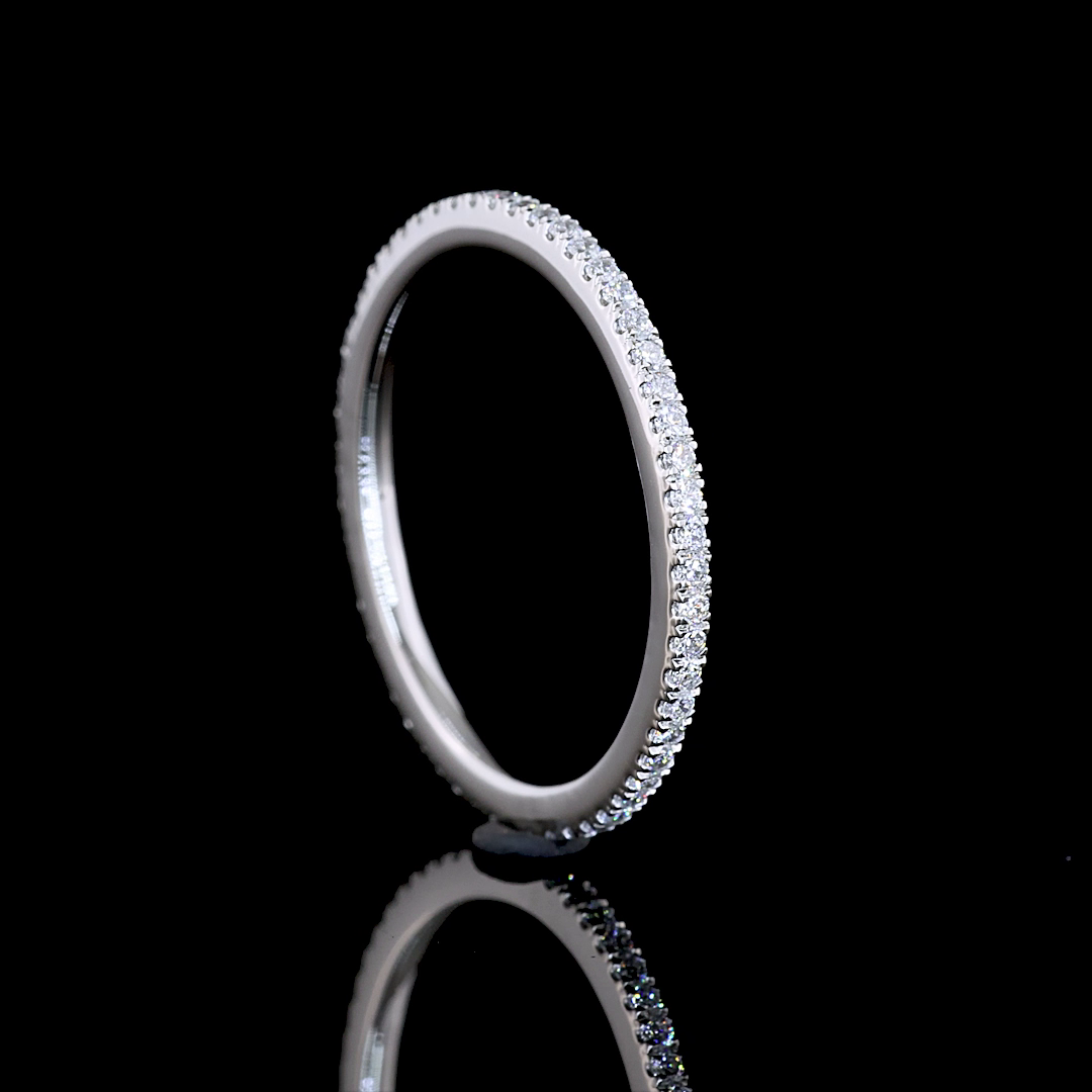 1/4ctw Pave Micro Round Eternity Band