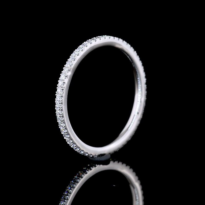 1/4ctw Pave Micro Round Eternity Band