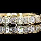 1-1/2ctw Half Bezel Asscher 3/4 Eternity Band