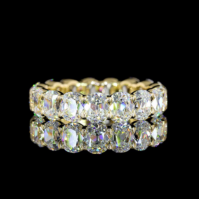 6ctw Antique Cushion Prong Diamond Eternity Band