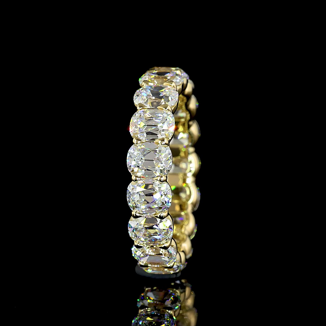 6ctw Antique Cushion Prong Diamond Eternity Band