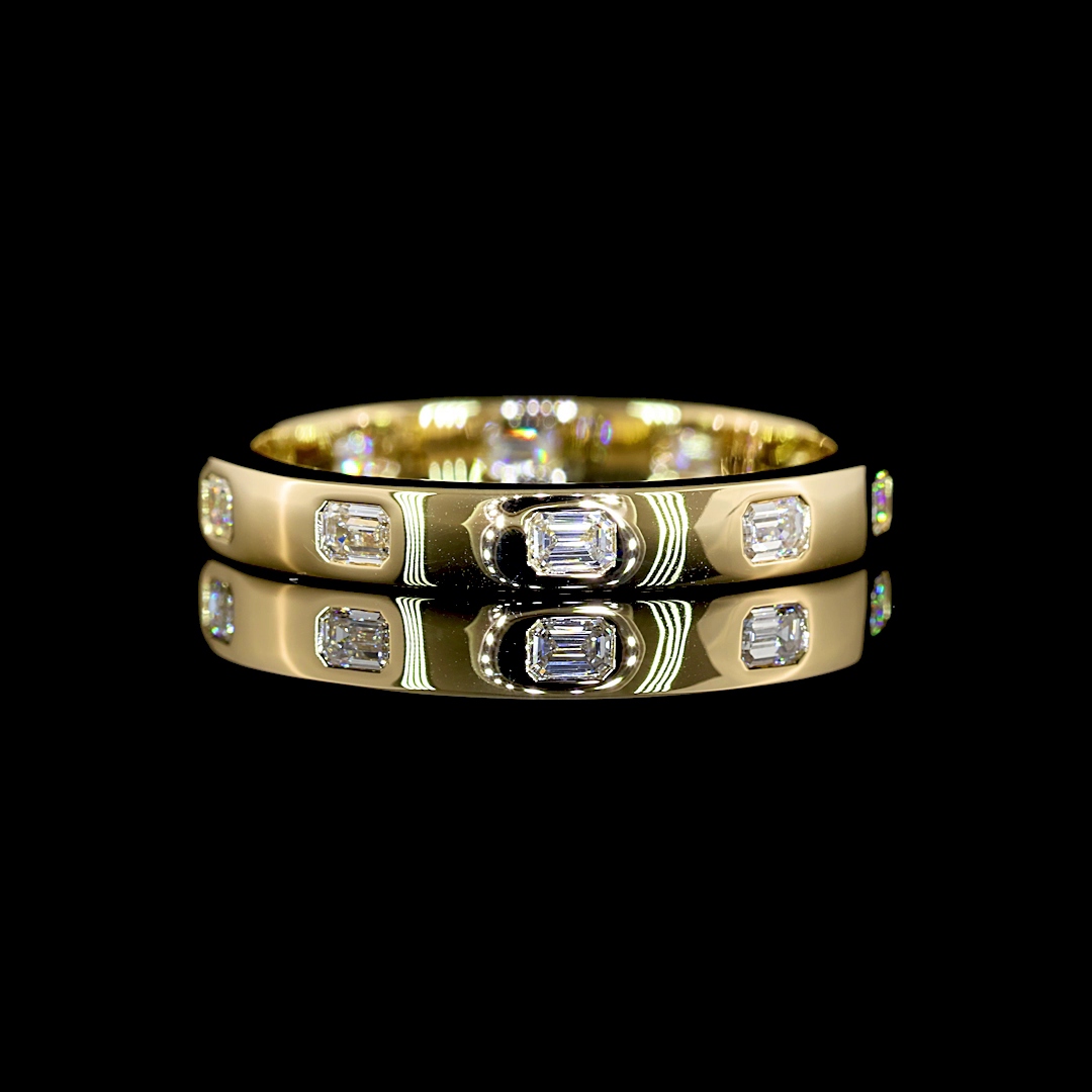 1/2ctw Flush East West Emerald Eternity Band