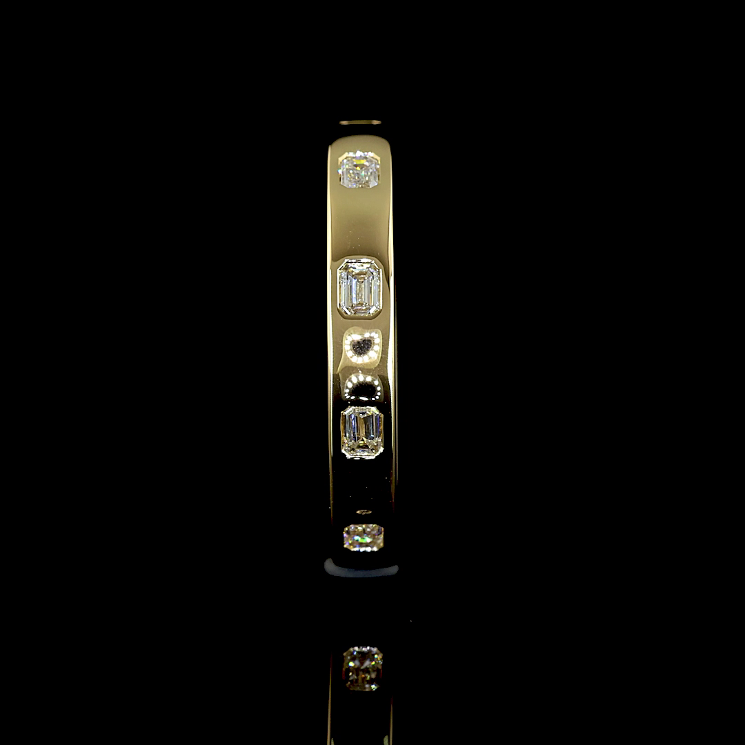 1/2ctw Flush East West Emerald Eternity Band