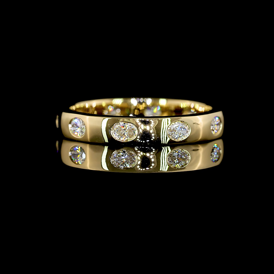 1/2ctw Flush East West Oval Eternity Band