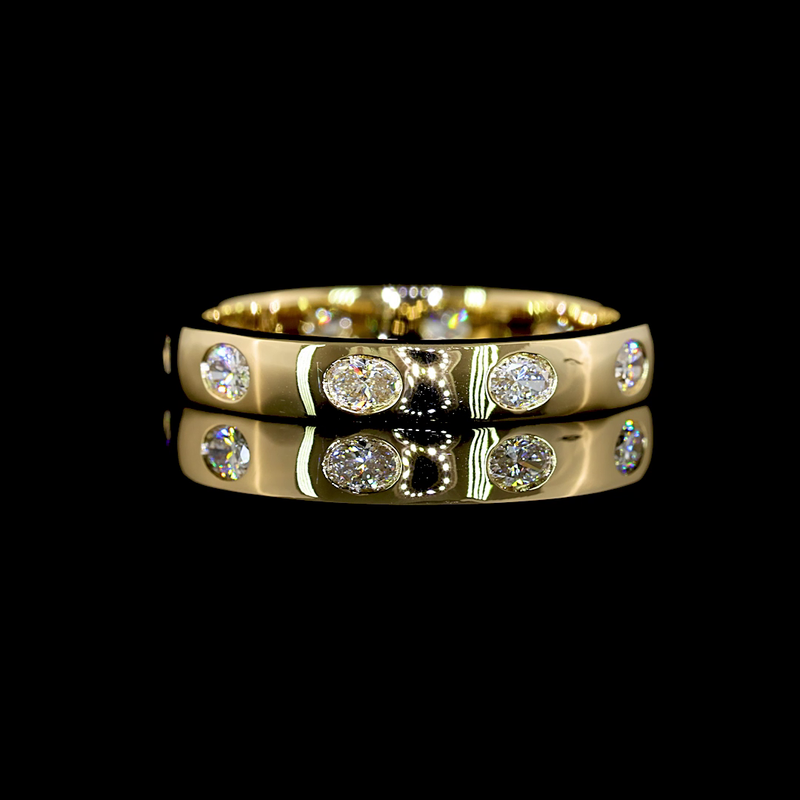 1/2ctw Flush East West Oval Eternity Band