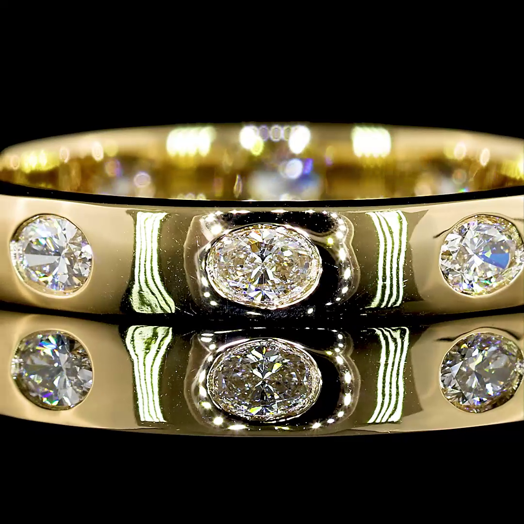 1/2ctw Flush East West Oval Eternity Band