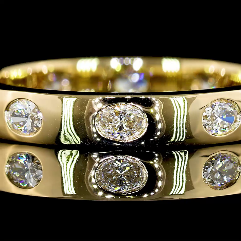 1/2ctw Flush East West Oval Eternity Band